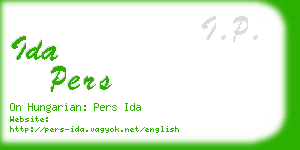 ida pers business card